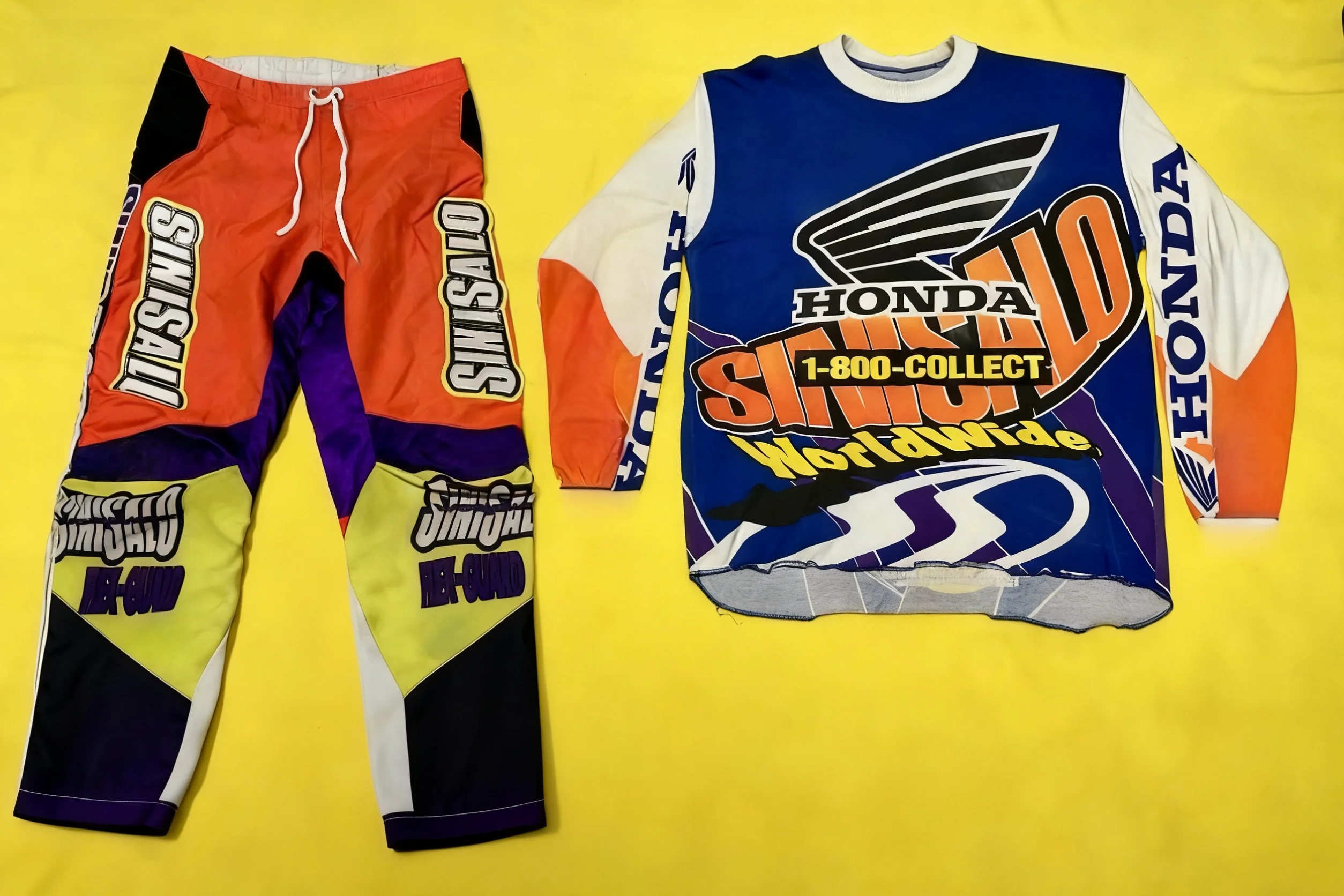 

1994 JEREMY MCGRATH ERA SINISALO PANTS & JERSEY HONDA MOTOCROSS Outdoor Cycling Long Sleeve Supercross Set Breathable for Autumn