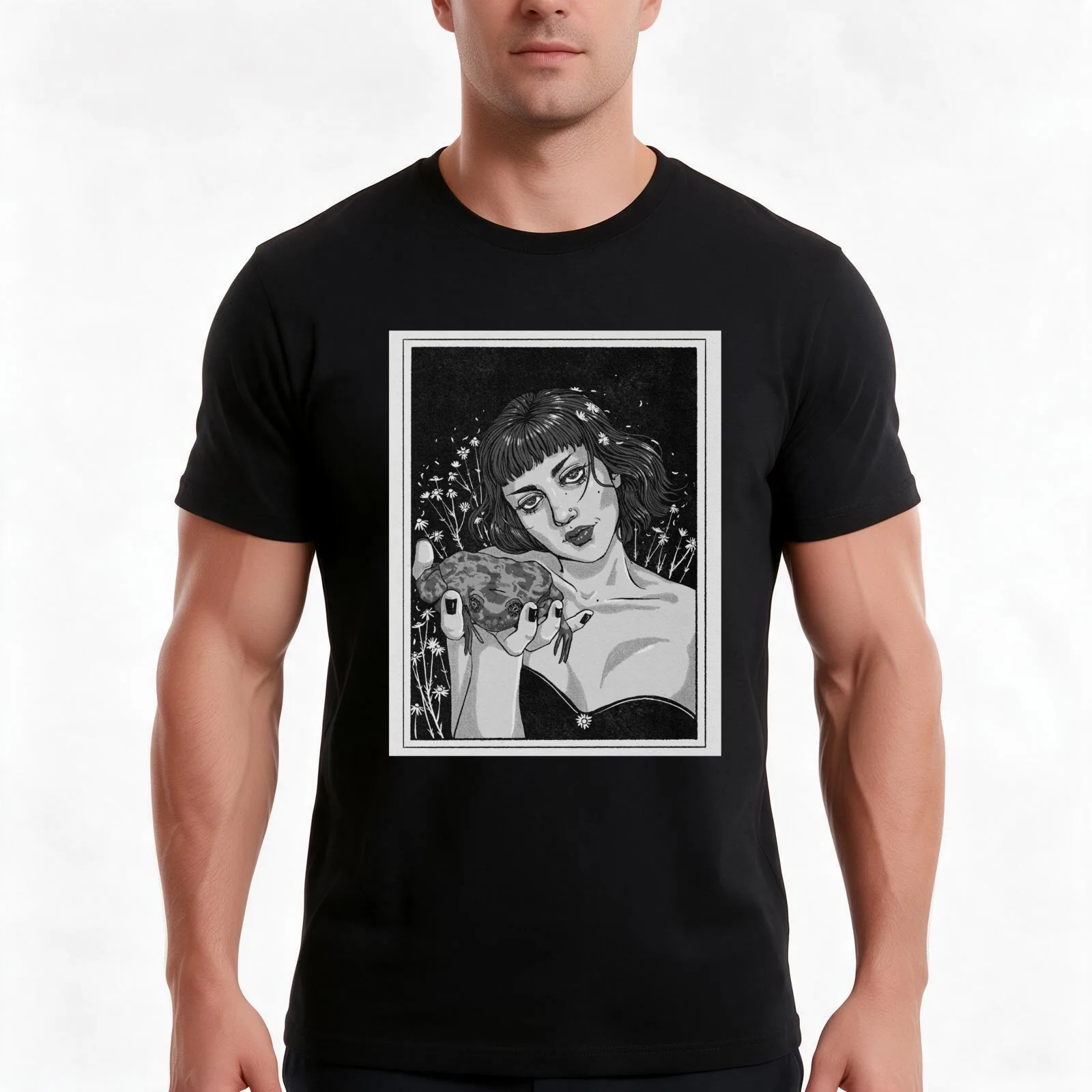 prince charming T-Shirt, Summer Casual Cotton Tee, Oversized Streetwear Tops, Vintage Graphic Print, Loose Fit Short Sleeve