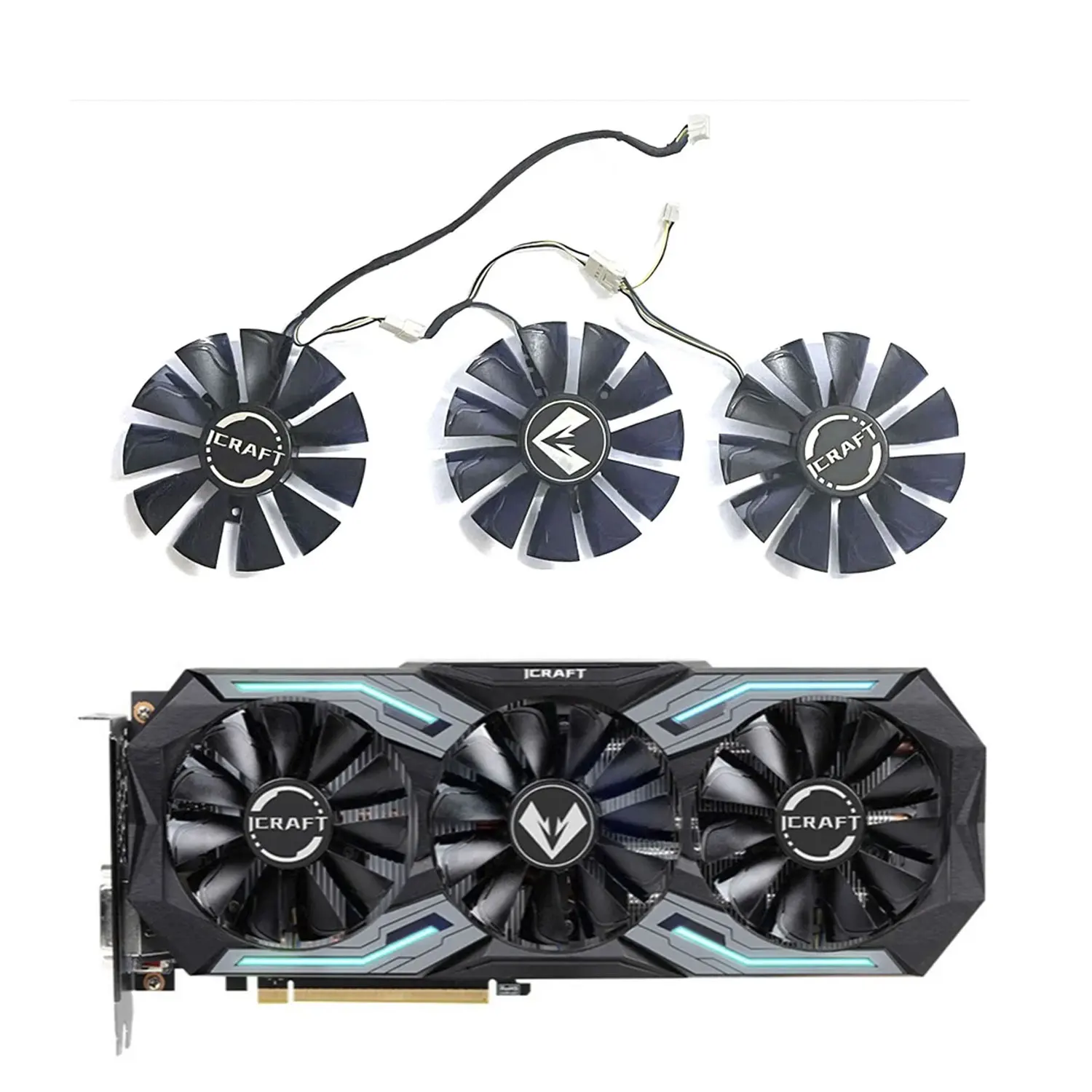 

NEW 3PCS 85MM 4PINCooling Fan RTX2060 2070 GTX1660S GPU FAN For MAXSUN RTX 2060 iCraft RTX2070 GTX1660S GTX1660TI Video Card Fan