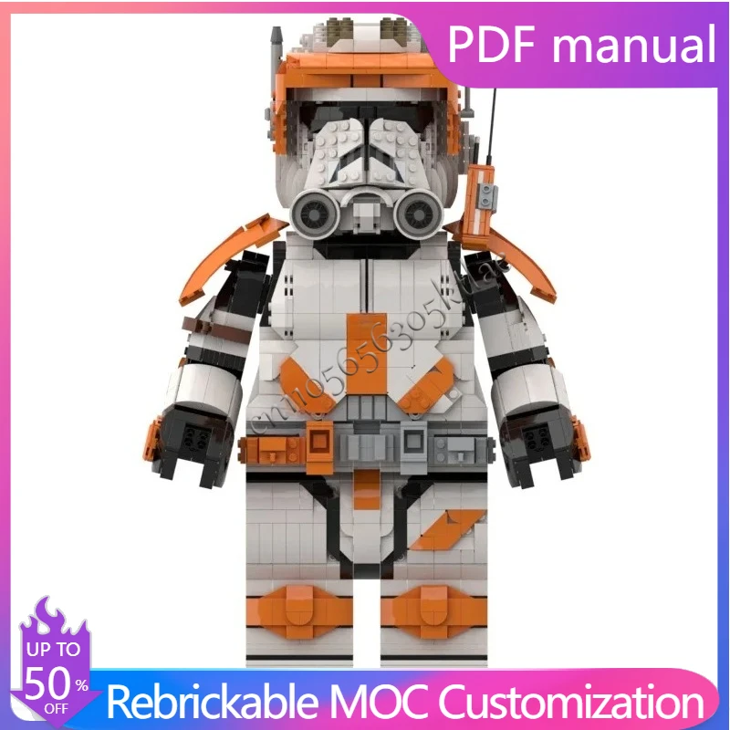 

2809 шт. Moc Star Battle Commander Cody Phase 2, модель мегафигурки, строительные блоки, кирпичи, сделай сам, креативная сборка, подарок для детей