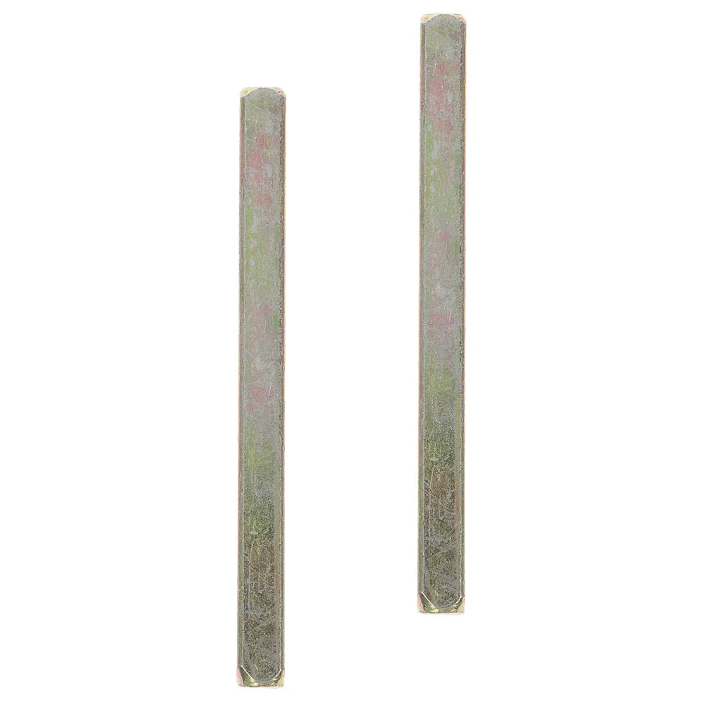 

2 Pcs Straight Square Spindle Replacement Spindles Door Handle Accessories Gate Lock Part Knobs