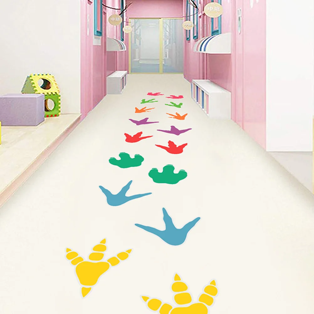 

Floor Wall Stickers Stairs Tracks Footprint Decals Kid Dino Feet Dinosaur Toddler Boy Room Decor Children's