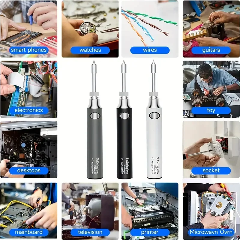 Fer à souder électrique aste sans fil avec réglage de la température, stylo à outils portable, USB, équipement de soudage, 5V, 8W, 62