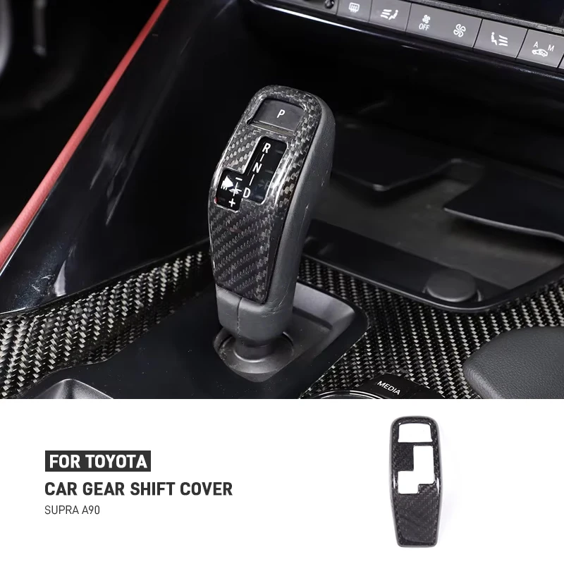 

Настоящее углеродное волокно, центральная консоль автомобиля, крышка переключения передач, декоративная отделка, аксессуары для Toyota GR Supra A90 A91 MK5 2019-2023