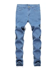 Jean classique bleu Hip Hop pour hommes, pantalon extensible confortable, Biker, pantalon Skinny en Denim, Streetwear à la mode, 2022