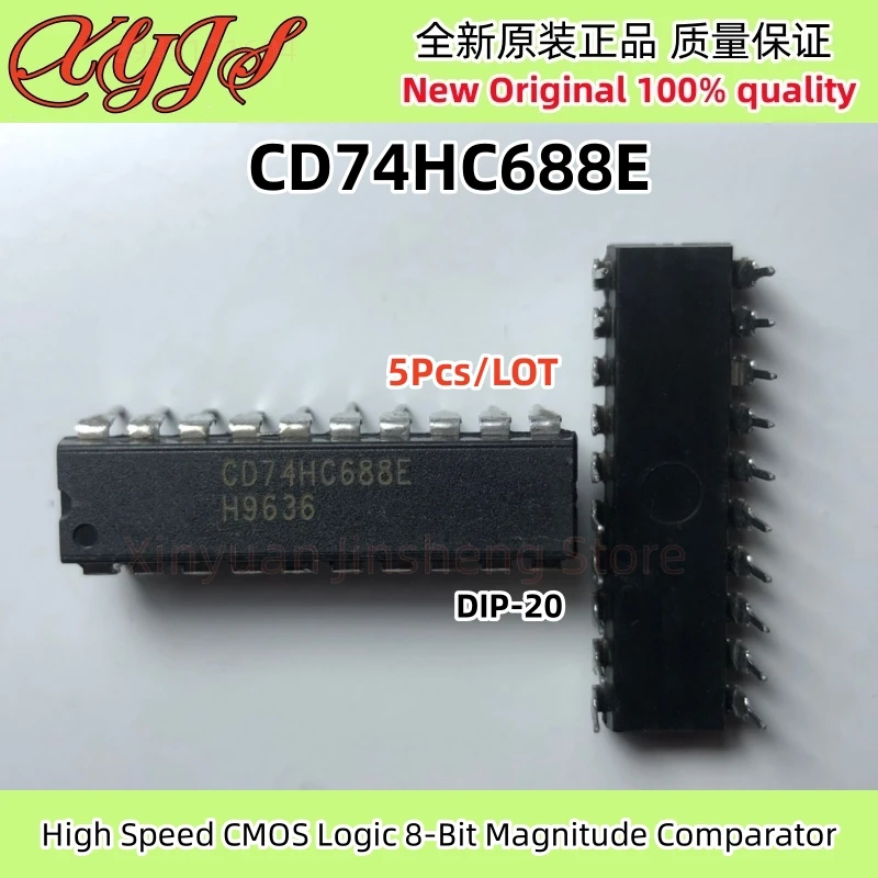 5Pcs/LOT CD74HC688E DIP-20 CD74HC688 High Speed CMOS Logic 8-Bit Magnitude Comparator Chipset Original New 100% quality