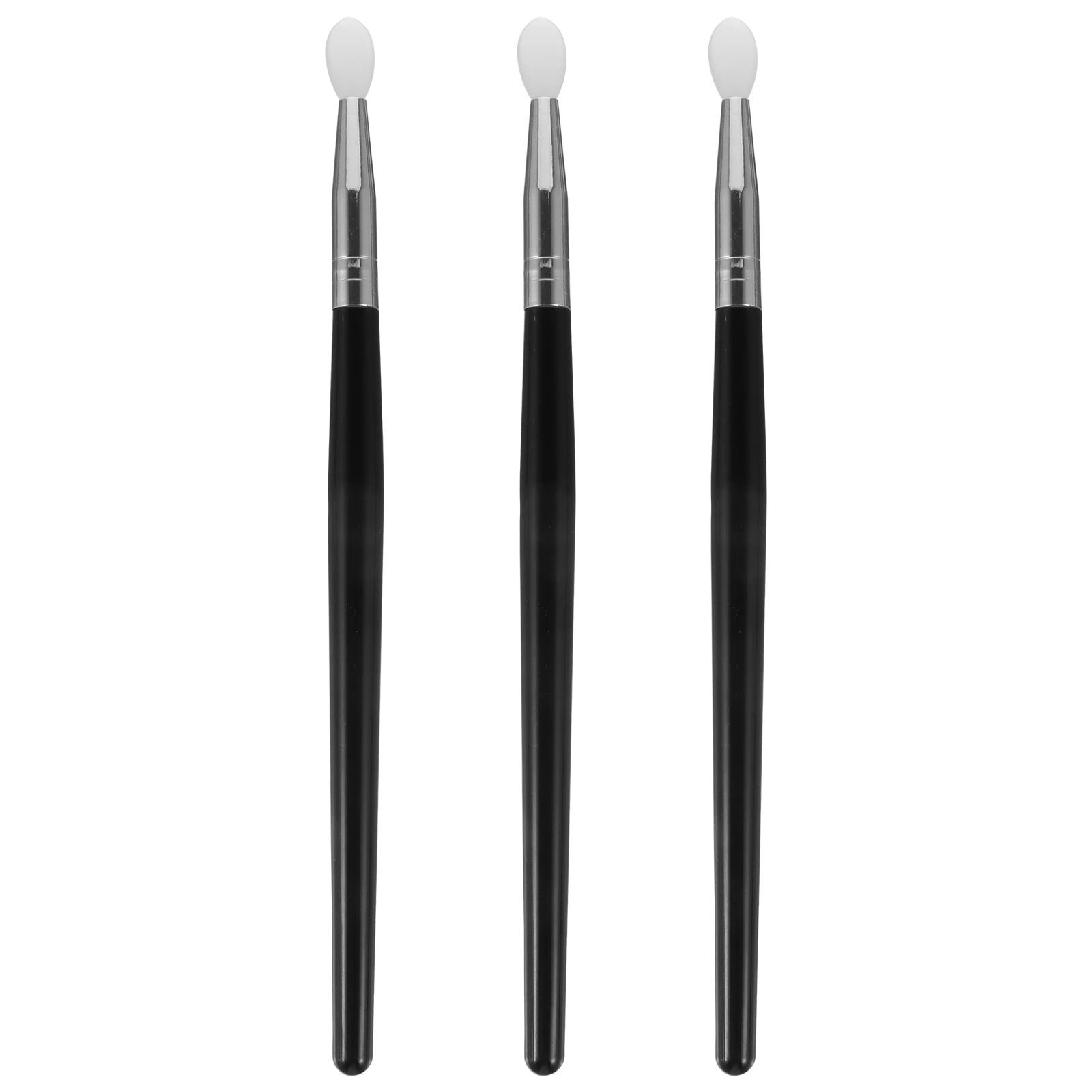 Pinceles de maquillaje de silicona, suaves, fáciles de limpiar, reutilizables, profesionales, aplicadores de sombra de ojos para el hogar, herramientas para máscara de labios, 3 uds.