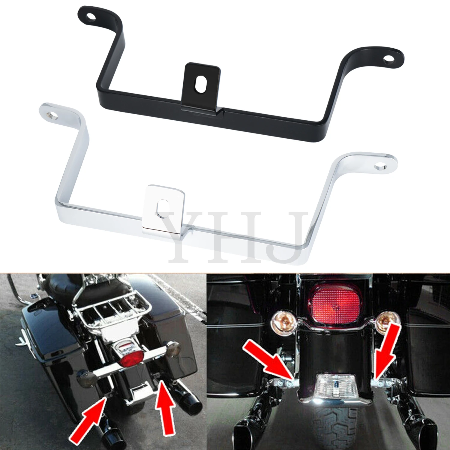 

Rear Fender Saddlebag Bracket To Fender Support Holder For Harley Touring Road King Electra Glide FLHT FLT FLTR FLHX 1984-2008