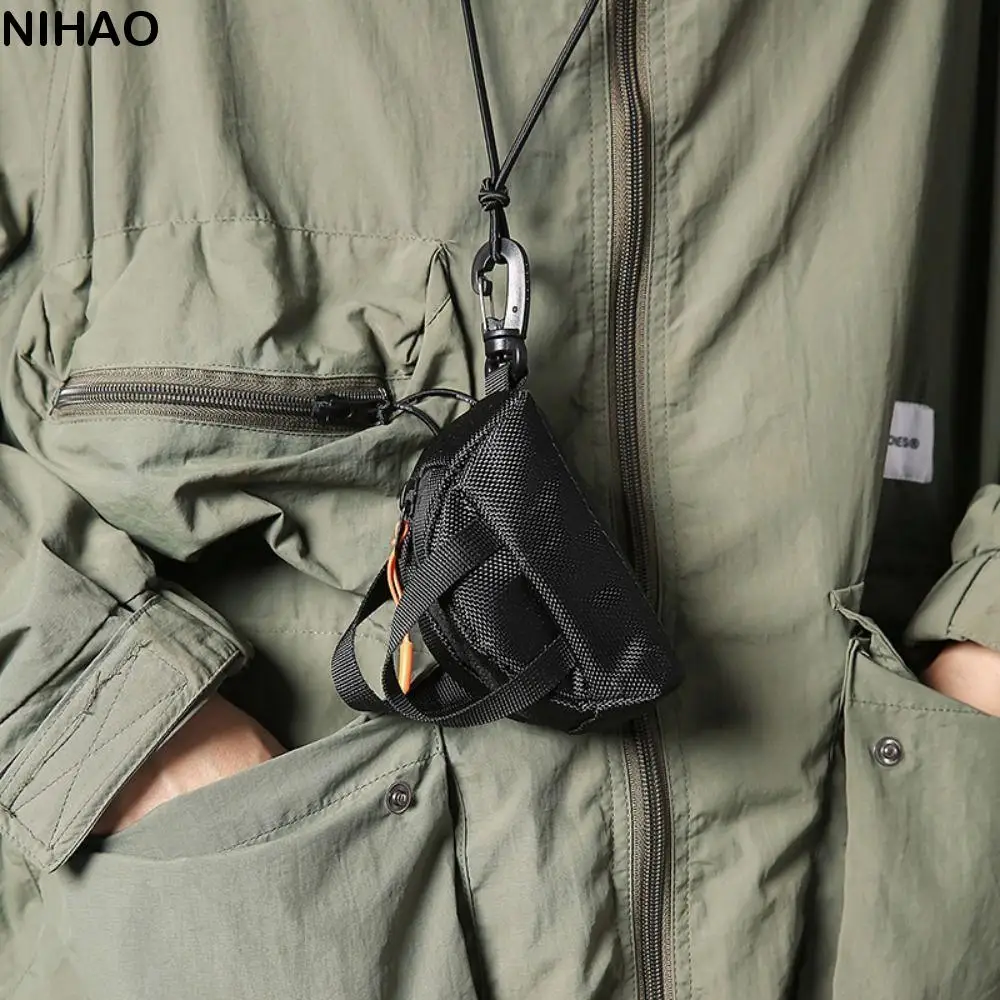 

Fashion Large Capacity Oxford Cloth Crossbody Bag Nylon Portable Neck Hanging Bag Waterproof Coin Pouch Men Purse Unisex