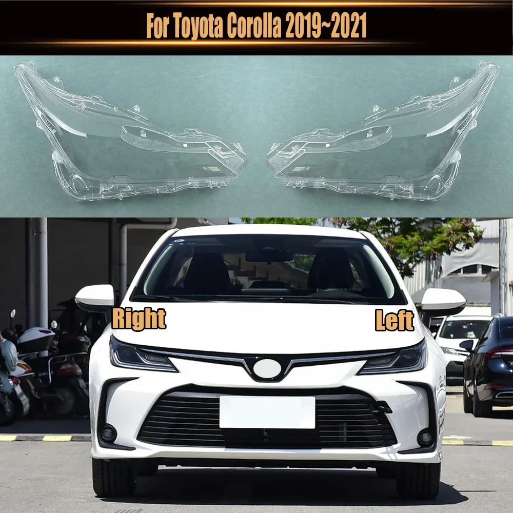 

For Toyota Corolla 2019 2020 2021 Headlamp Lamp Shell Headlight Cover Transparent Lampshade Plexiglass Replace Original Lens