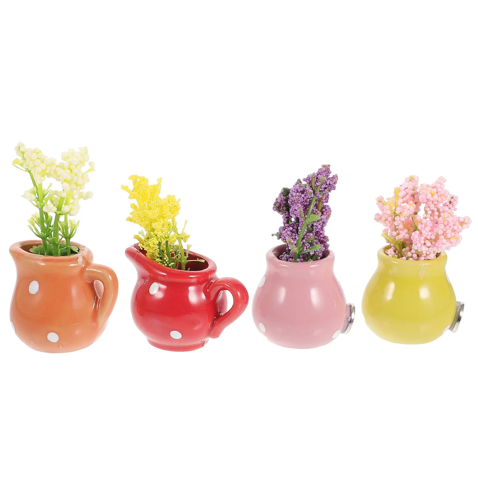 

4pcs Vase Adorable Decor Fridge Accessory Fridge Magnets Decorative Kitchen Accessories Office Decor
