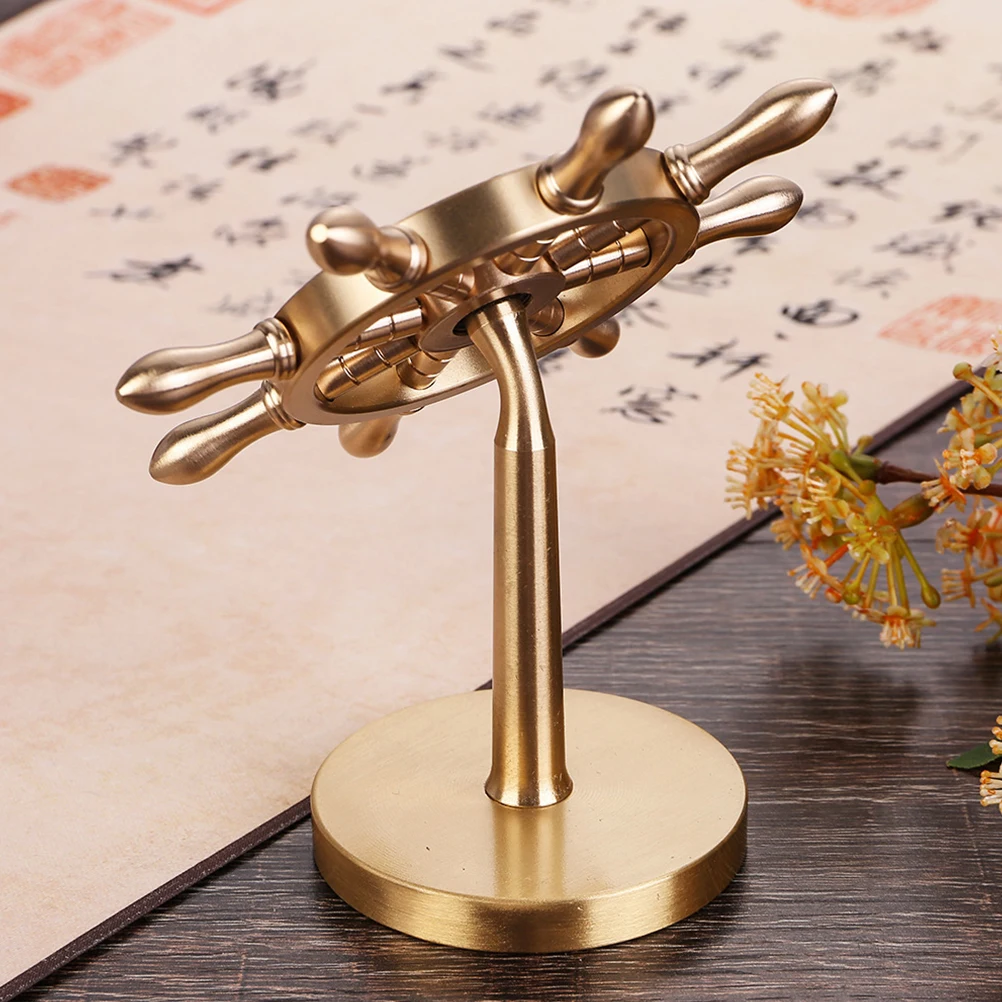 

Brass Marine Rudder Decoration Vintage Mediterranean Desktop Ornament Creative Desktop Craft Home Decor Brass Rudder Decor