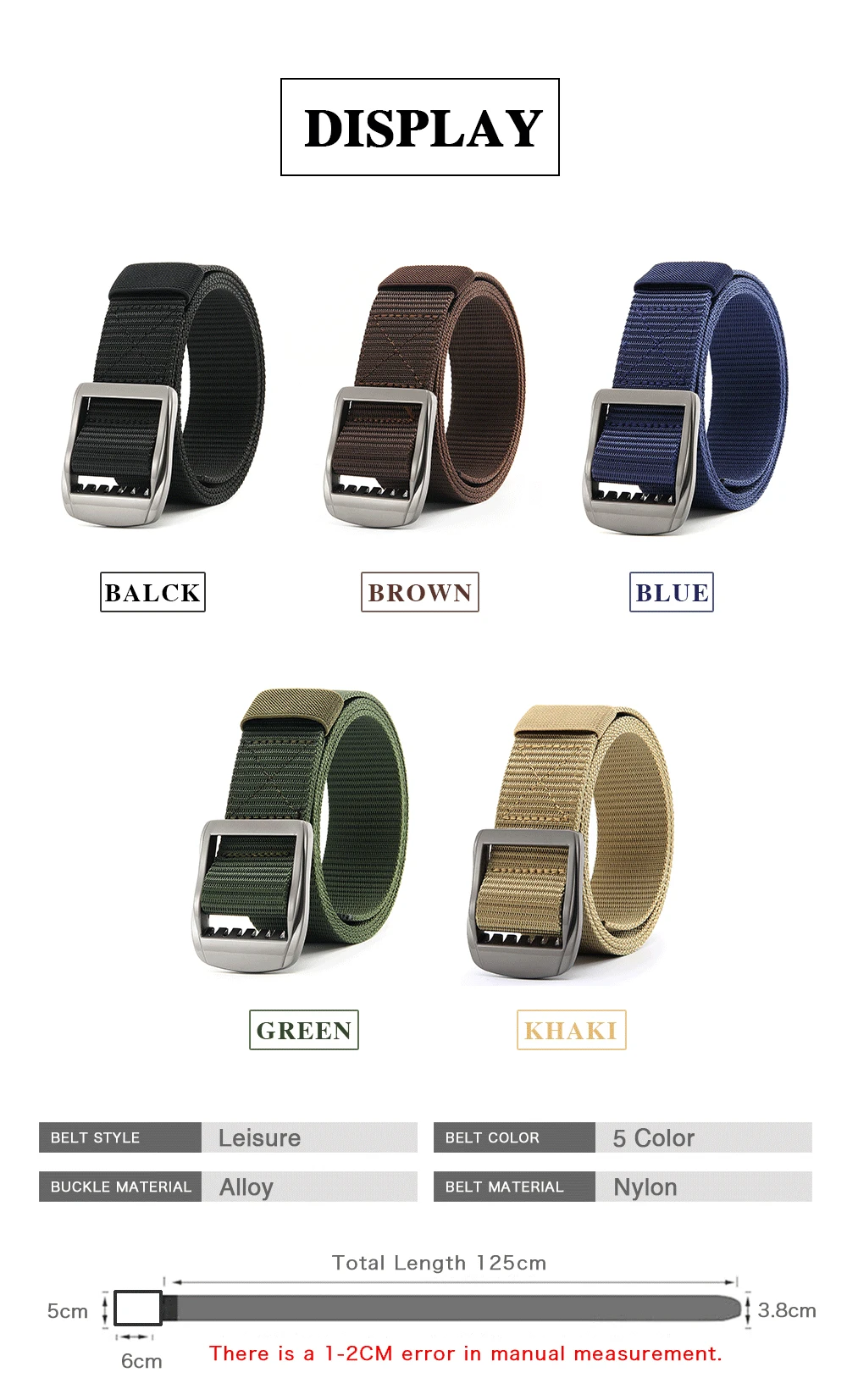 حزام نايلون جيد التهوية للرجال والنساء ، حزام الجيش التكتيكي للذكور ، أحزمة قماش عسكرية ، حزام كوميربوند #6