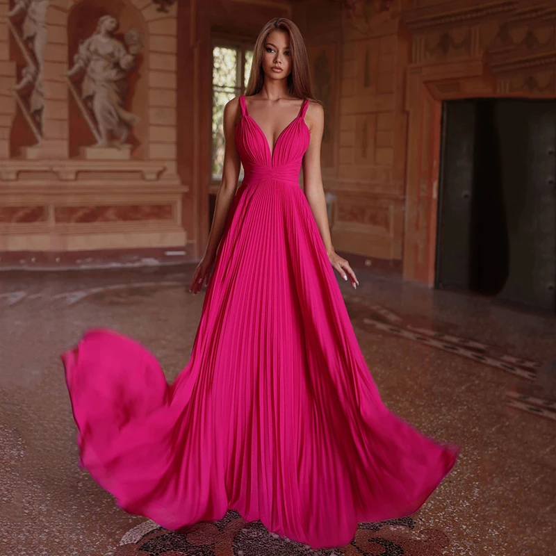 Thinyfull 2025 A-Line Prom Evening Dresses Sexy V-Neck Sleeveless Floor Length Party Dress Formal Cocktail Prom Gowns Customized