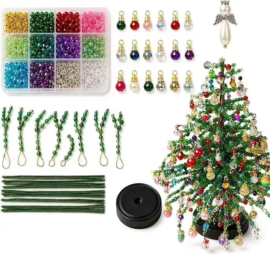 Home Decor Xmas Tree - DIY Christmas Tree Bead Kit Beaded