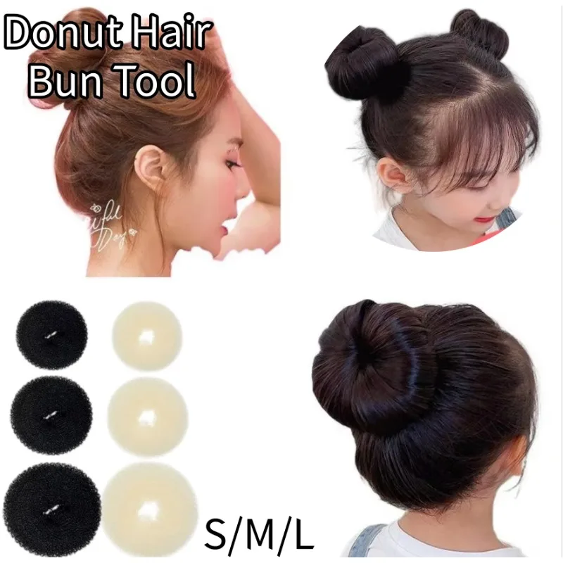 1/3pcs Hair Bun Maker DIY Plate Hair Donut Hairbands S M L Magic Foam Products Princess Hair Styling Tools Ponytail Accessories