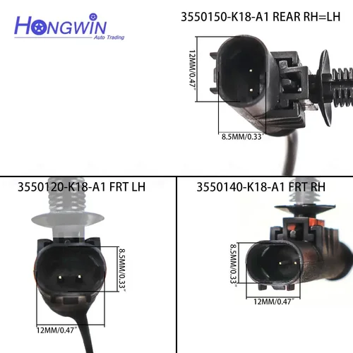 Imagen 2 del producto 3550120 -K18-A1 Sensor ABS delantero trasero izquierdo derecho para Great Wall HAVAL H3 H5 3550140 -K18-A1 3550150 -K18-A1