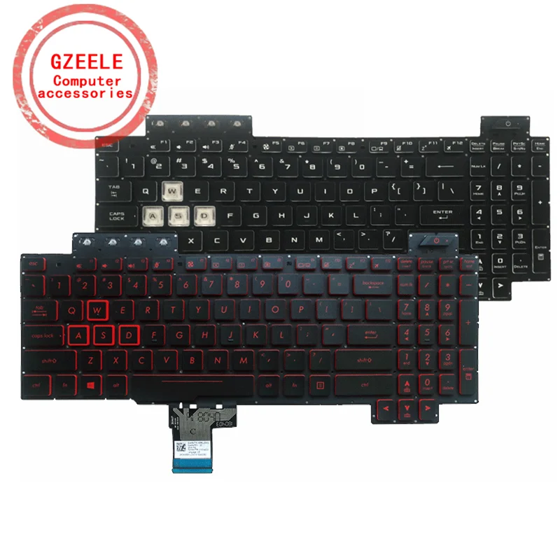 US/RU/SP Keyboard for ASUS ROG FX504 FX504GD FX504GE FX504GM FX80 FX80GM FX505 V170762HS1 0KNR0-661PRU00 zx80g FX86  FX705 gl703