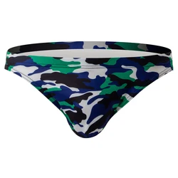 Cuecas macias estampadas camufladas para homens, lingerie respirável, roupas íntimas ultramacias, shorts esportivos, calcinha de cintura média, cuecas