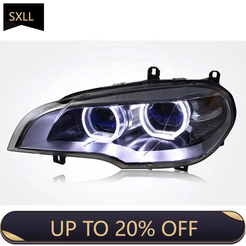 Upgrade Lampu Depan SXLL X5 E70 2007-2013, Lampu LED Laser Style Pengganti DRL Lampu Siang Hari, Lampu Sorot Tinggi dan Rendah