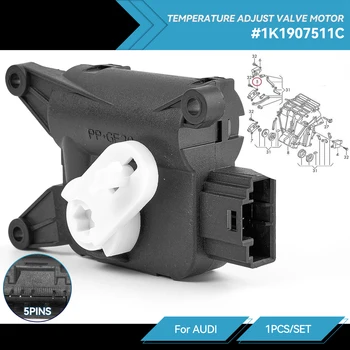 שלט לשליטה בטמפרטורת מזגן עם מנוע סרווו LHD 1K 1907511 C עבור VW EOS Golf GTI Jetta MK5 MK6 Touran עבור Audi A3 Q3 TT