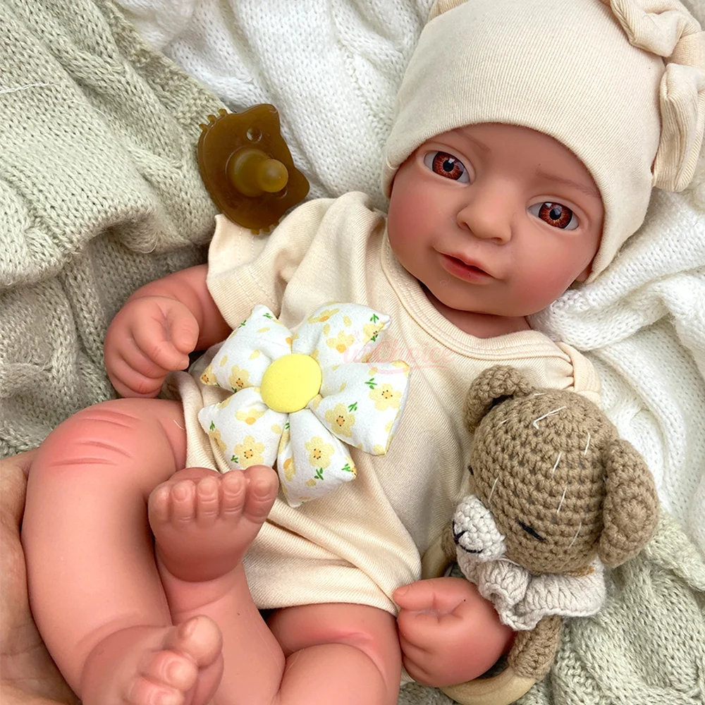 Bambole Reborn realistiche 17 "Reborn realistiche neonate dipinte a mano appena nate per modello da collezione artista della collezione