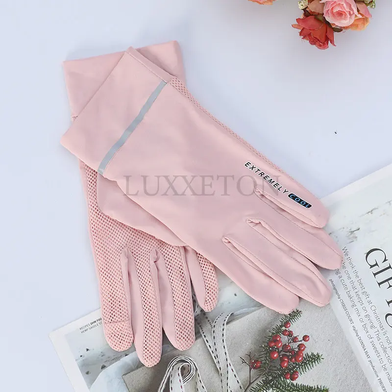 Spring summer men women\'s sexy sunscreen thin gloves men\'s anti-uv slip-resistant touchscreen driving gloves sports gloves