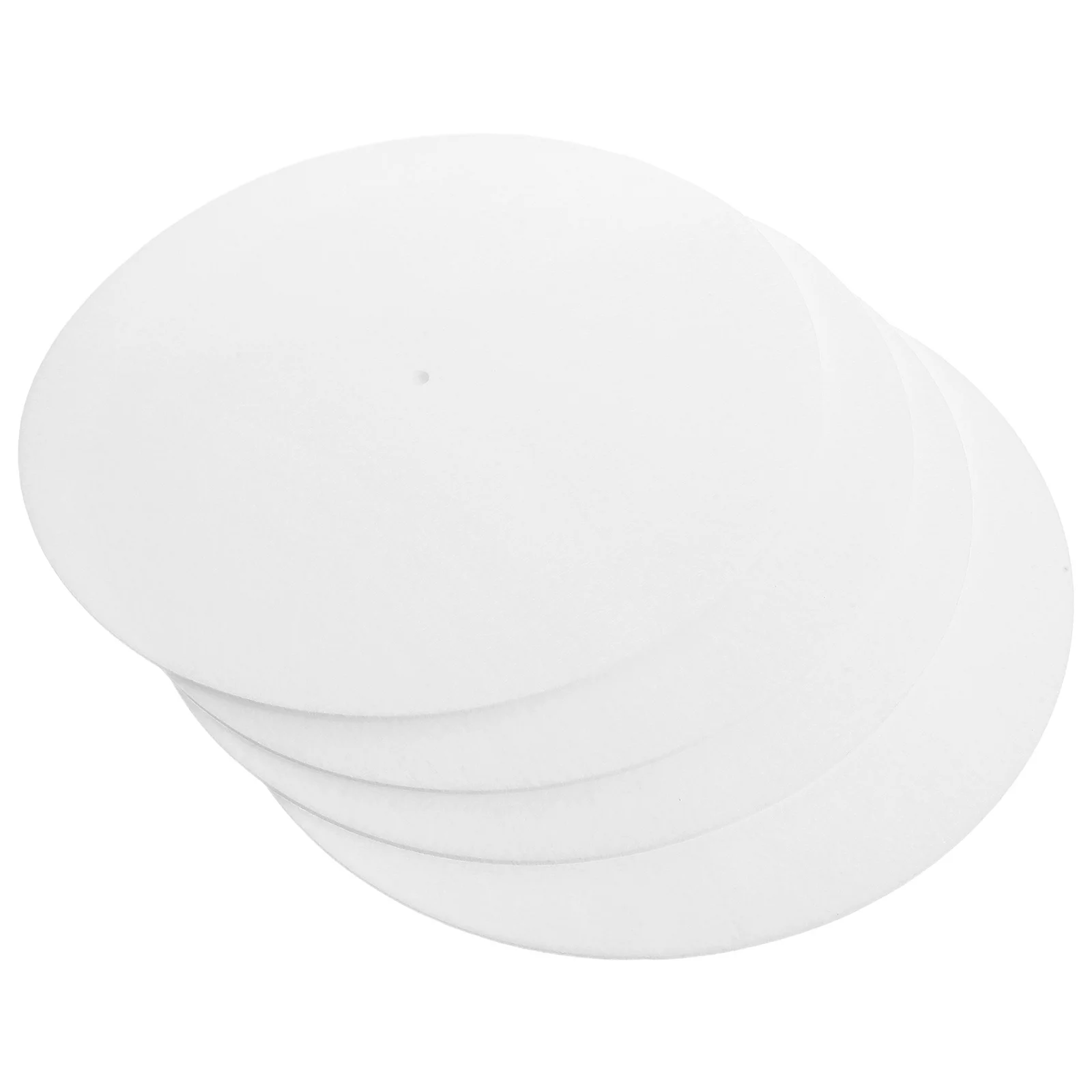 

4Pcs Record Platter Mat Turntable Felt Slipmat Anti Vibration Wool Pad for Vinyl Player Phonograph Disc Protection Accessory