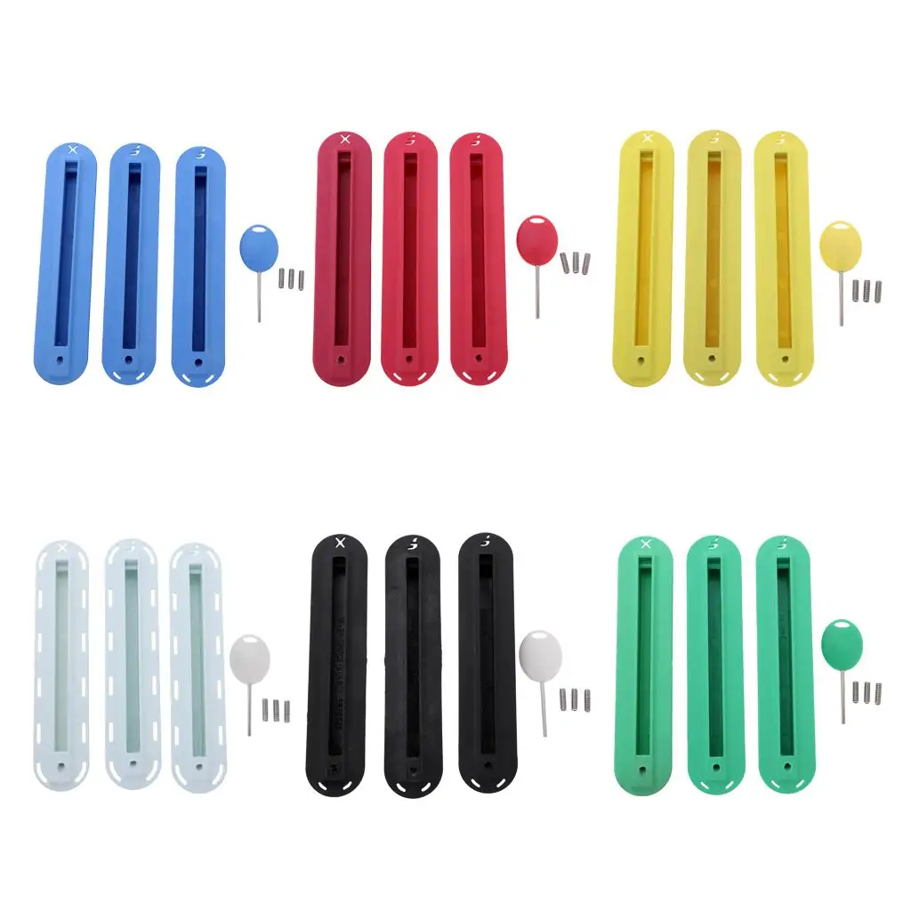 3pcs/Set 5.9 X 1.2 X 0.7 Inch PVC Surfing Connector with 3 Screws Fin Key