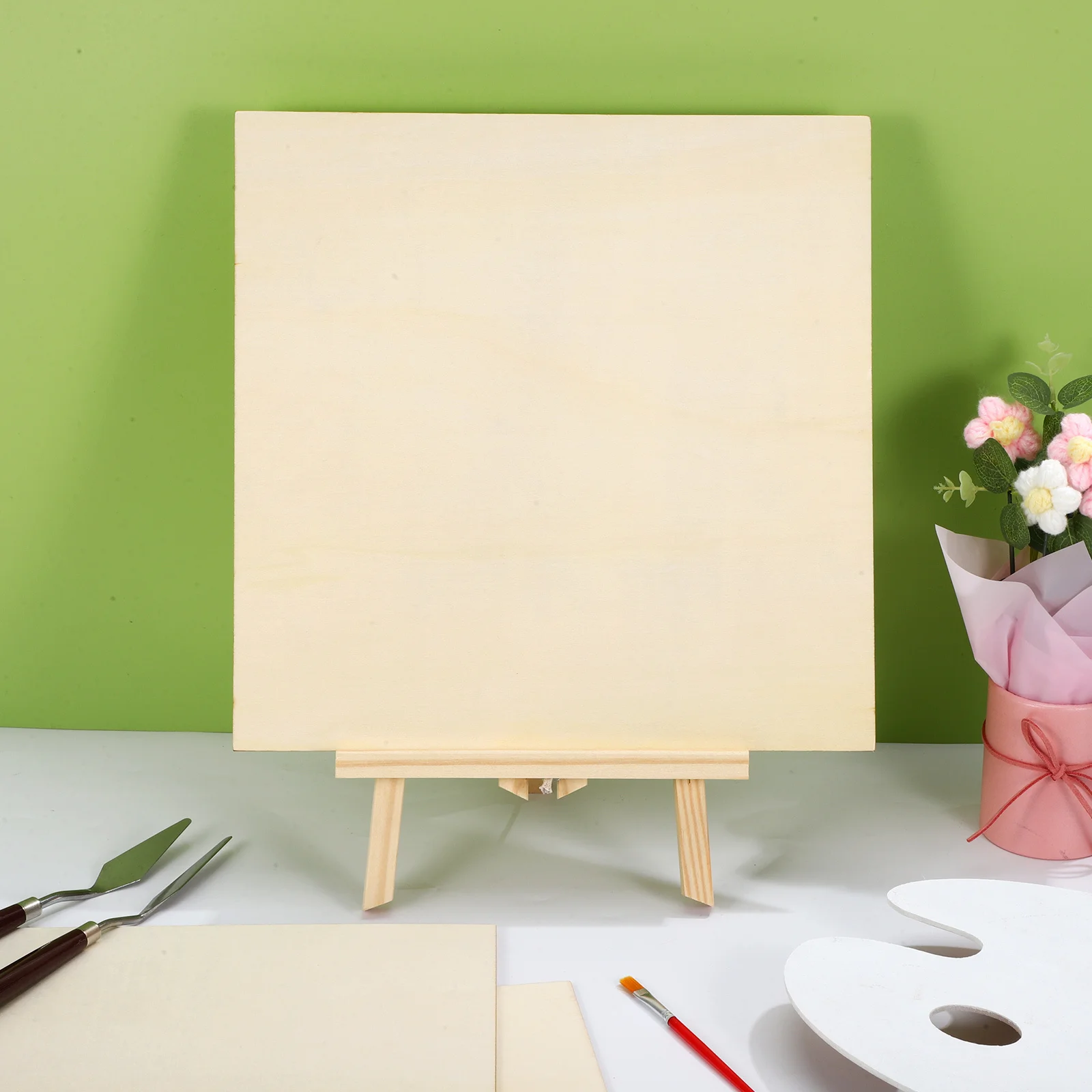 

12pcs Plywood Sheets Unfinished Smooth Craft Wood Pieces Rustic Wood Squares For Painting Burning Decoupage Diy Home Decor