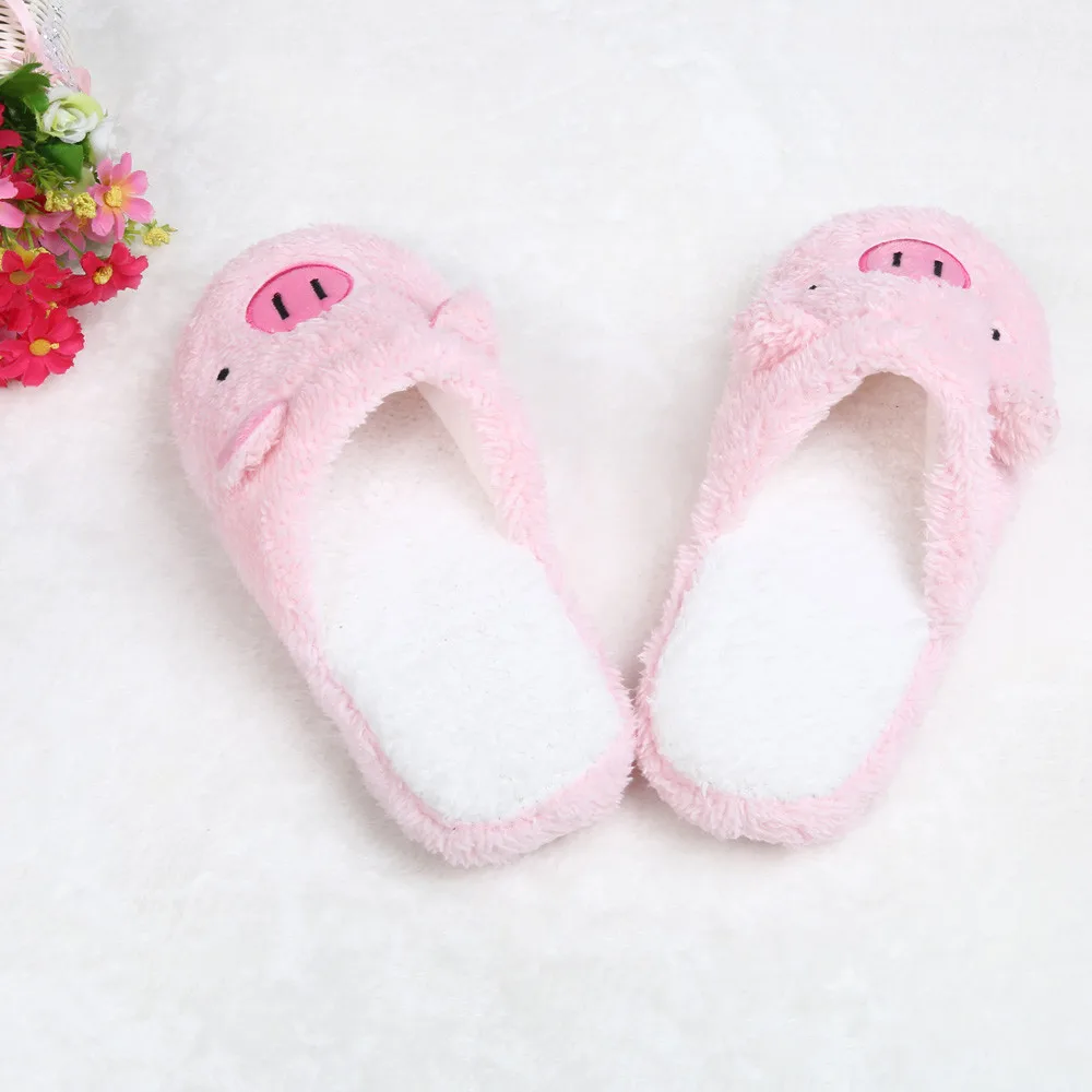 Home Pig Female Soft Slippers 40 Shoes Stripe Floor Pk Women\'S Slipper Furry House Slippers For Women With Strap