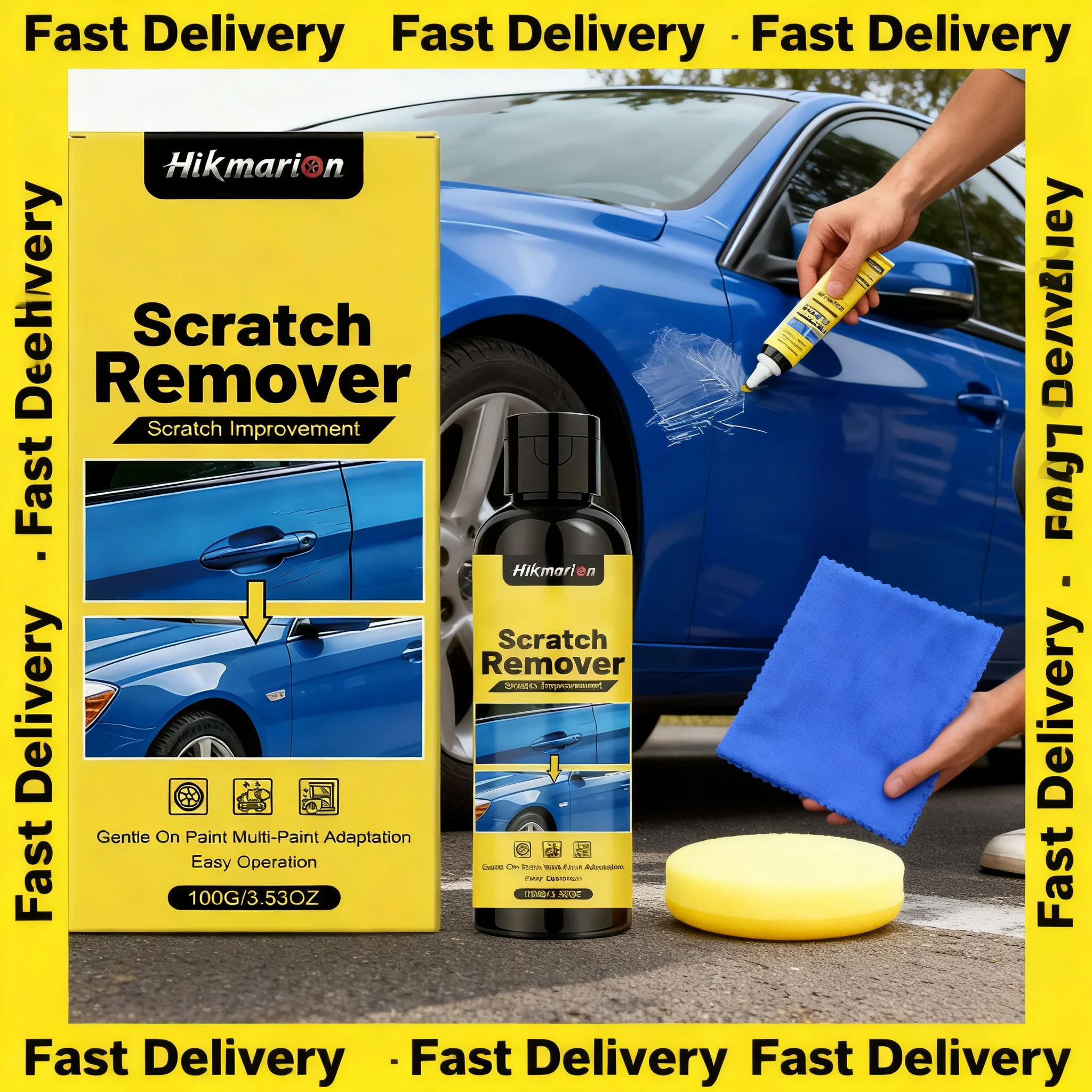 1/2/3Sets Universal Car Scratch Repair Kit For All Paint Colors Car Body Scratch Stain Remover Paint Surface Restoration Polishi