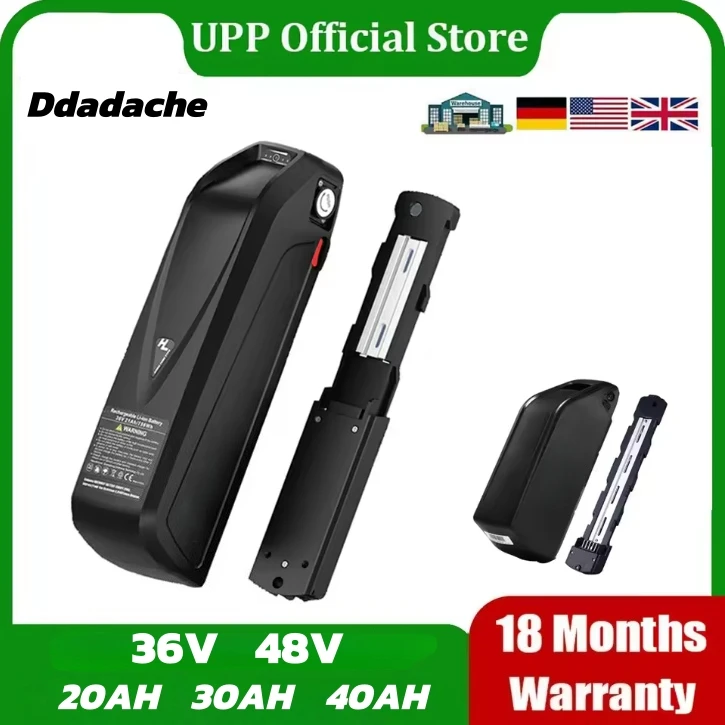 Original 21700 E-Bike Akku 36V 20Ah 30Ah 40Ah Polly Hailong 18650 Pack für Elektrofahrräder 250W-1500W Motor
