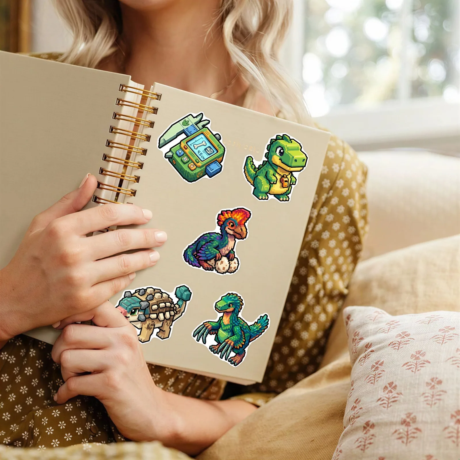 50-Pack Waterproof Cartoon Dinosaur Fossil Egg Graffiti Stickers for Notebook Guitar Helmet And Stationery Decorative Decals