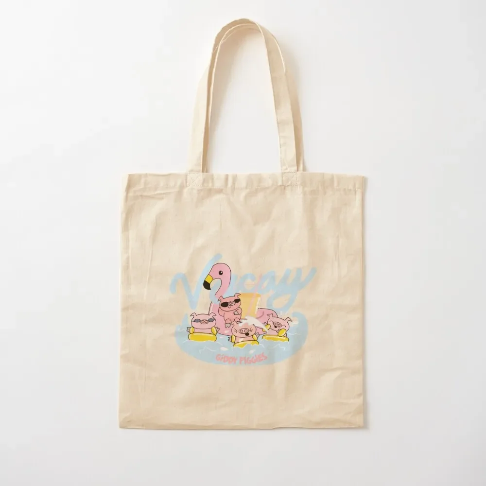 

Giddy Piggies Pink Summer Vacay Tote Bag shopping bag Women's shopper bag free delivery bags