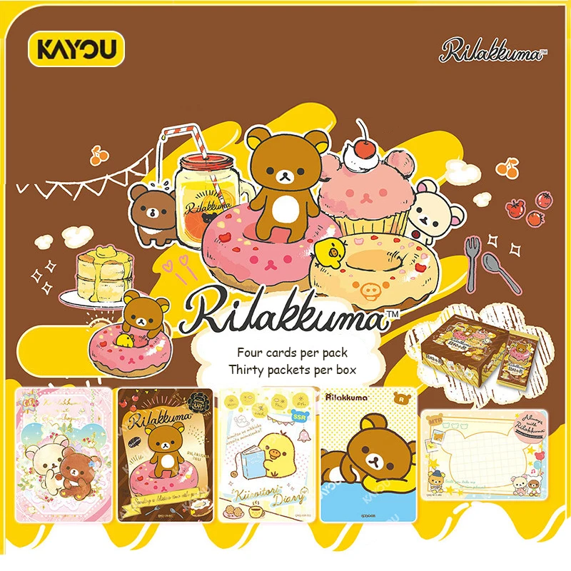 cartes-kayou-rilakkuma-paquet-amusant-et-mignon-cartes-a-collectionner-authentiques-avec-impression-anime-jouets-articles-decoratifs-cadeaux-de-fetes