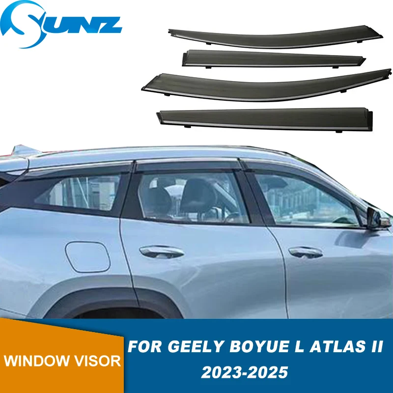 

Side Window Visor For Geely Boyue L Atlas II 2023 2024 2025 Door Window Visor Side Wind Deflector Sun Rain Guard Car Styling