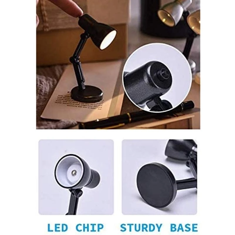 J2HB Mini Reading LED Table Light Foldable Miniature Architect Desk Lamp