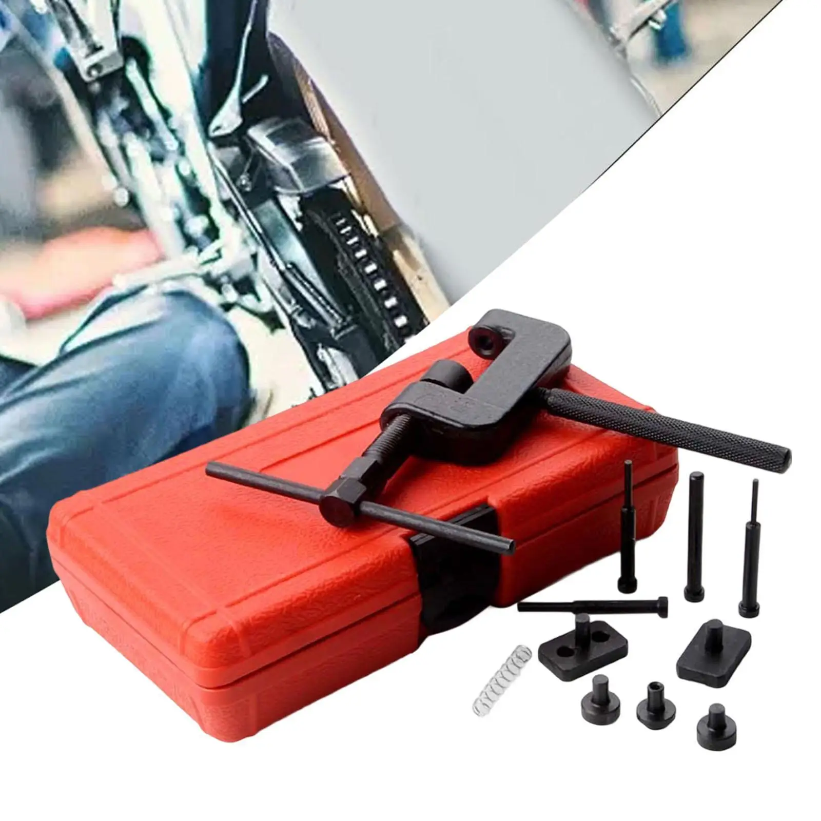 

Chain Brake Tool Kit Chain Repair Portable Sturdy Rivet Tool Chains Link Removal for Bicycles Bike Motorcycle