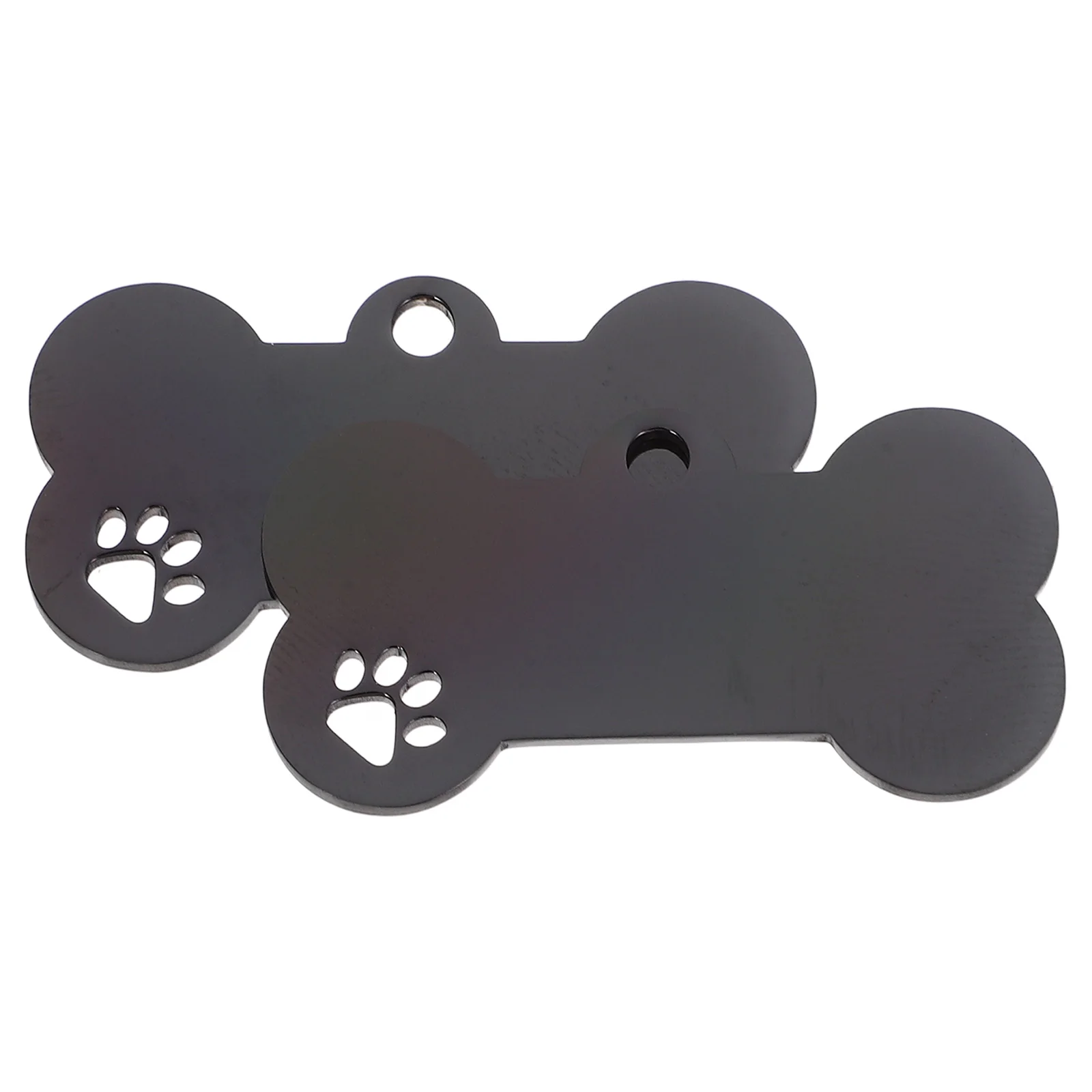 

2pcs Dog Keychain Stainless Steel Blank Labels for Engraving Pets ID Dog Tag For Engraving Tags Jewelry Accessories