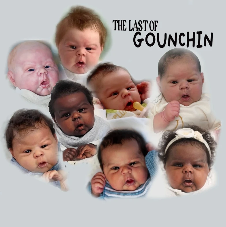 NPK 20'' Reborn Gounchin with Painted Hair DIY Doll Parts Collectible Doll Kit for Children Gift