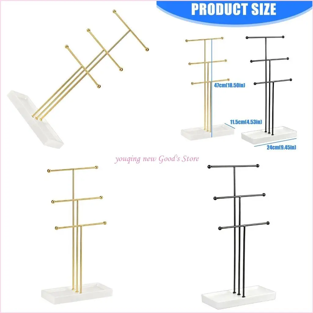 

Практичная металлическая подставка для ювелирных изделий 57QA для элегантного использования в обстановке спальни