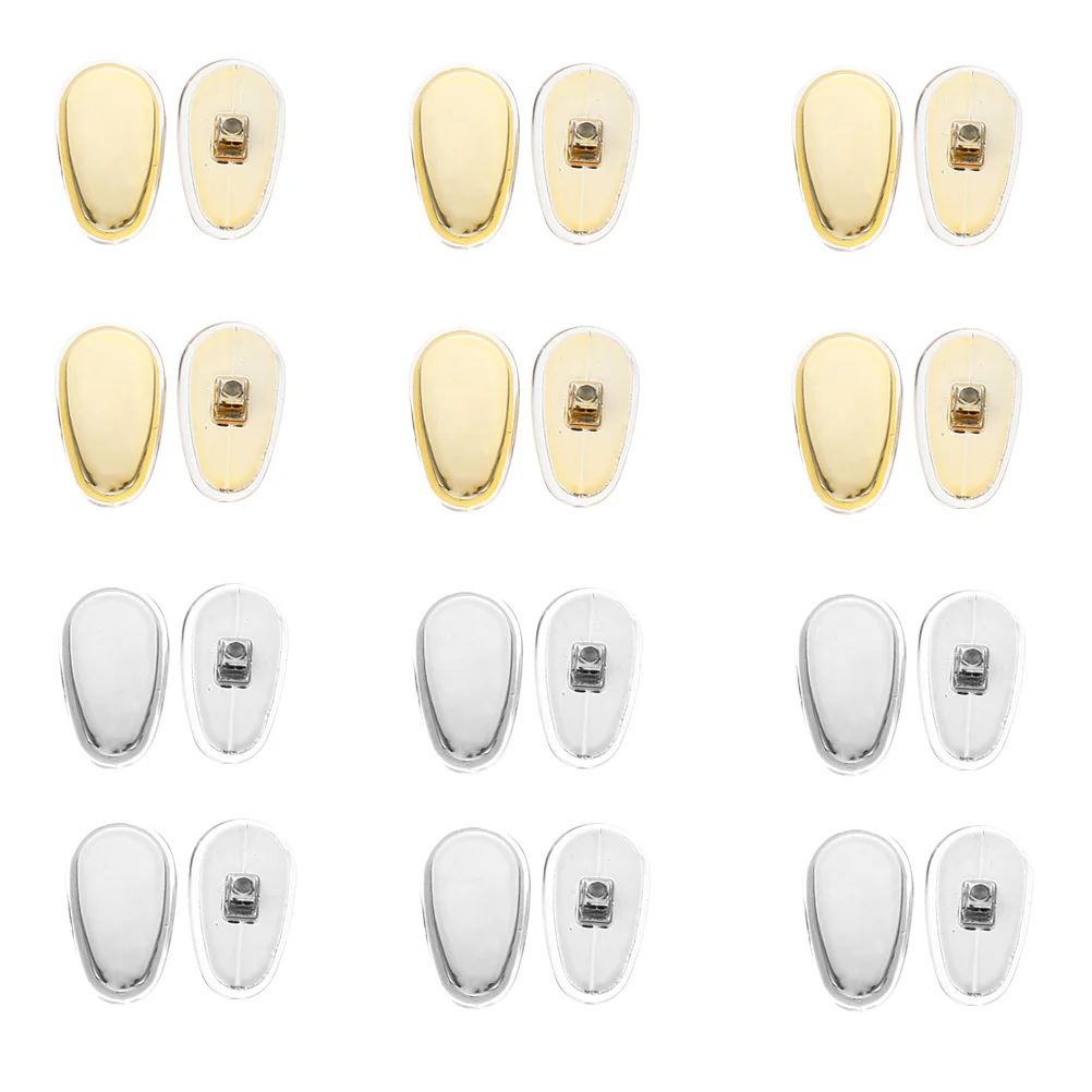 12 Pairs Glasses Nose Pads Non- Nasal Stick Silica Gel Accessory Eyeglasses Patch