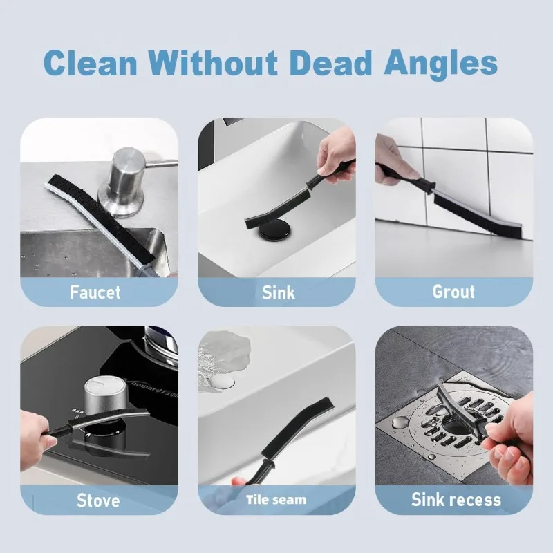 3-6PCS Crevice Cleaning Brush Window Bedroom Floor Line Cleaning Brush Kitchen Tile Dead End Bristle Cleaning Tools Accessories