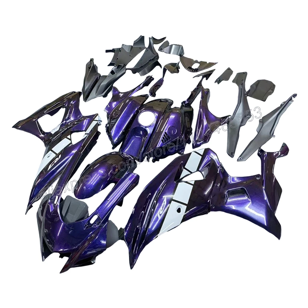 مجموعة انسيابية حقن الدراجات النارية الكهربائية الزرقاء لياماها YZF R7 2021-2023 YZFR7 2024 2025 هدية قذيفة