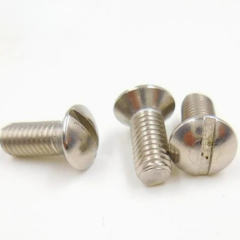 10/20/50pcs M3 M4 M5 M6 GB69 DIN964 A2-70 304 Stainless Steel Slotted Countersunk Head Half Oval Screw Bolt