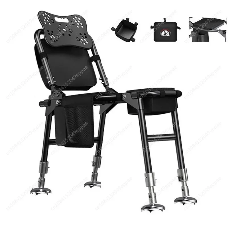 Foldable Fishing Chair Multi-function Light Table Fishing Seat Portable Outdoor Camping Chair