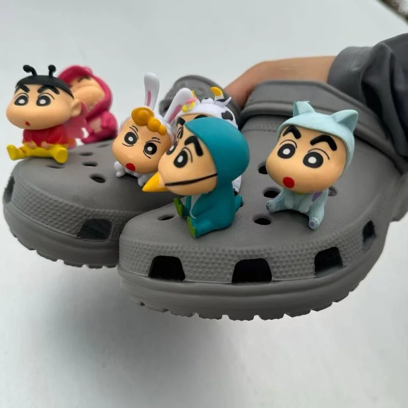 New Personality Cute Cartoon Manga 3D Figures Shoe Charms Funny DIY Sandal & Clog Decorations Holiday Gift for Boys and Girls