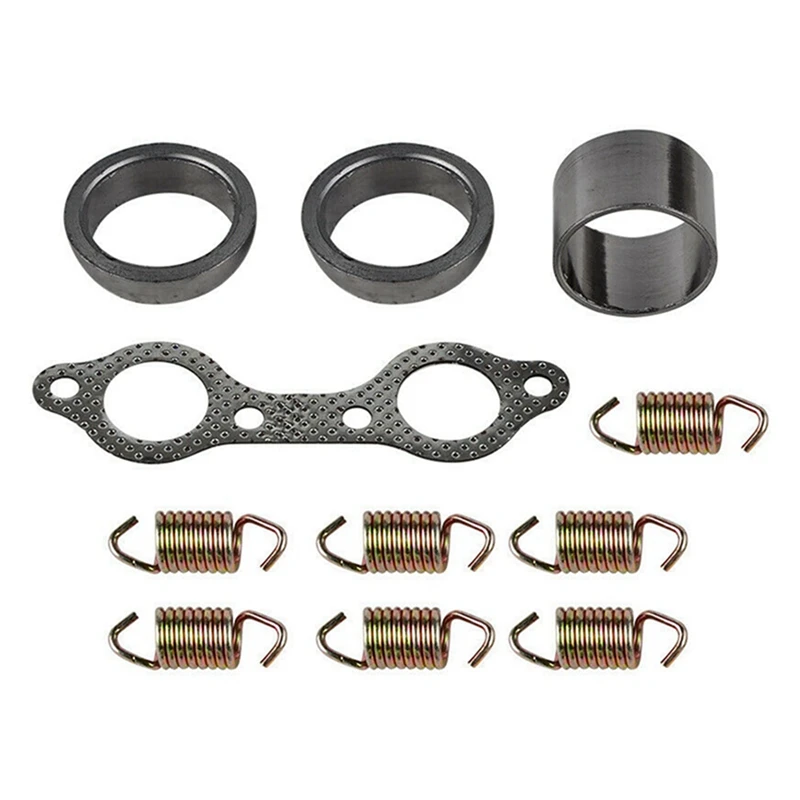 

2X UTV Exhaust Pipe Manifold Gasket And Spring Rebuild Kit For Polaris RZR 800 2008-2010 5811511 3610047 5250091