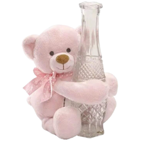 Stuffed Soft Toy Baby Teddy Bear Vase Huger Pink / Blue / Ivory, 10\